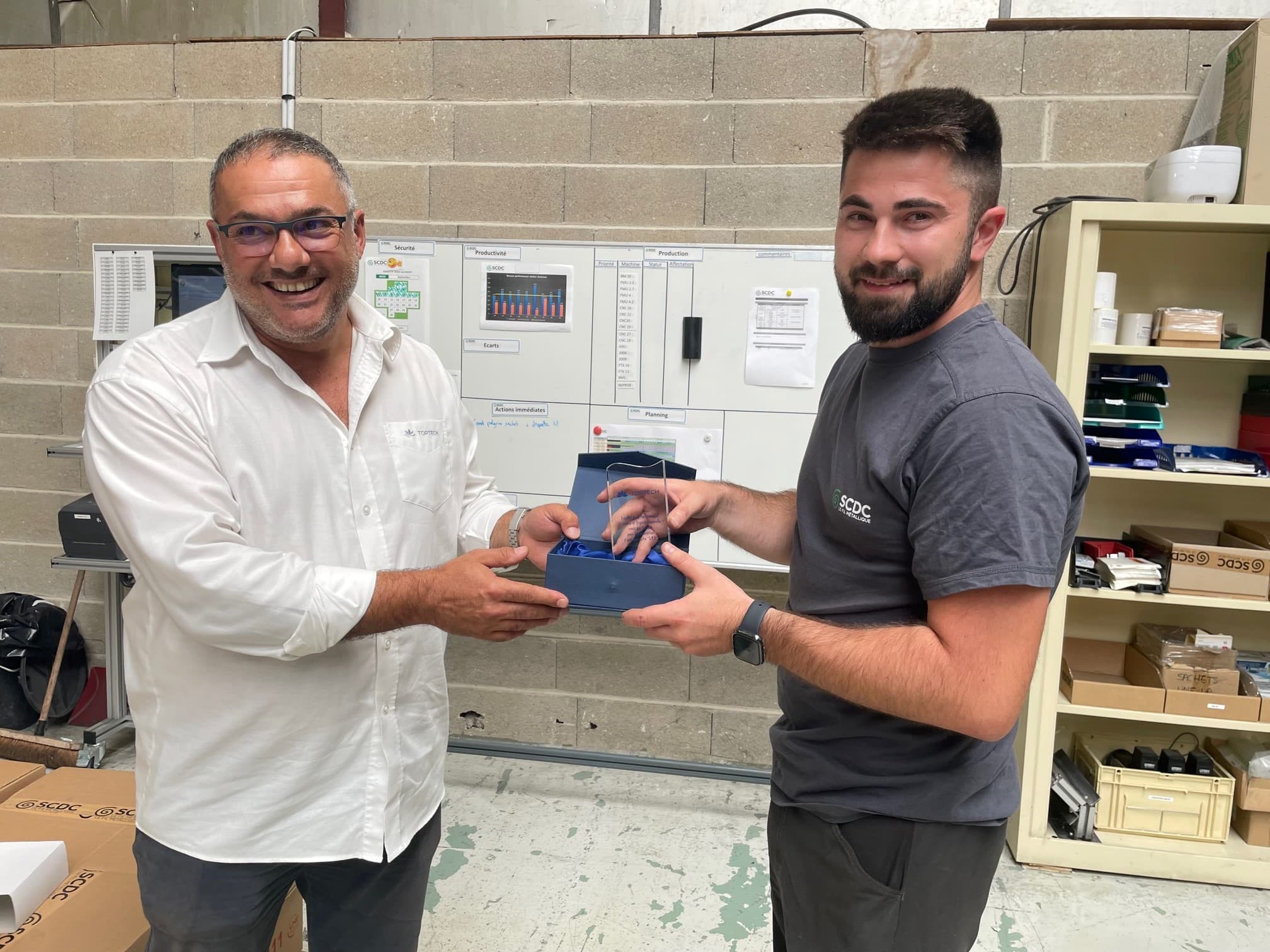 Remise de trophée à l'équipe Sofeval