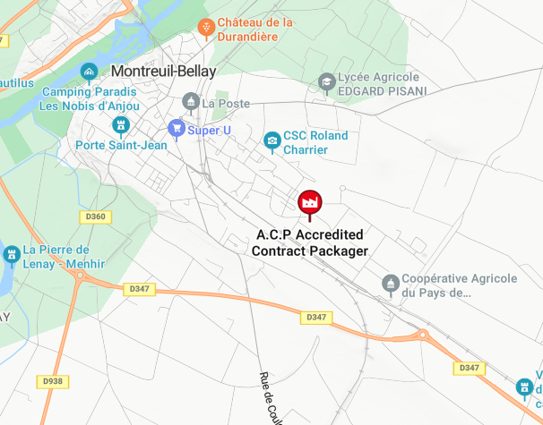 Plan d’accès à ACP à Montreuil-Bellay