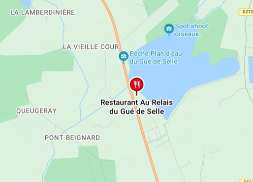Plan d’accès au Relais du Gué de Selle