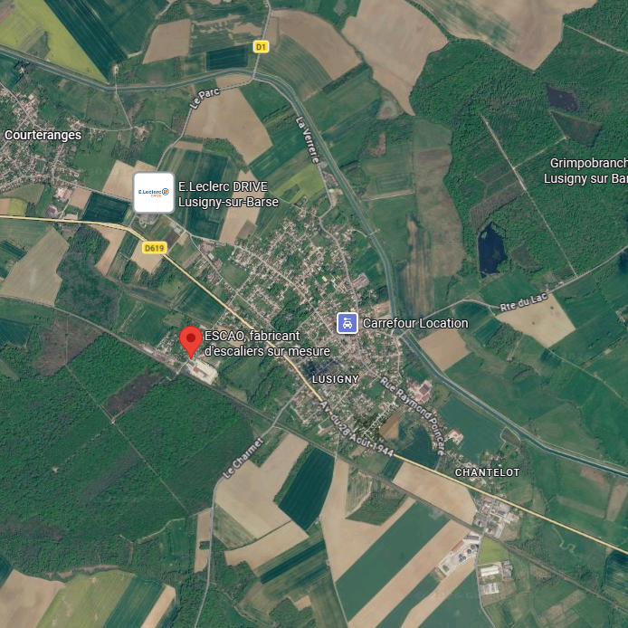 Plan d’accès à Escao à Lusigny-sur-Barse