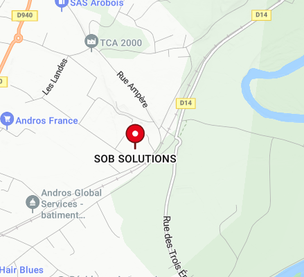 Plan d’accès à SOB SOLUTIONS à Biars-sur-Cère